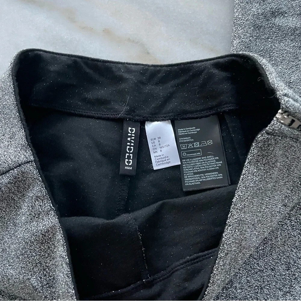 H&M silver sparkle trousers size 6 - Picture 3 of 4